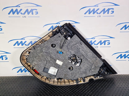14-21 MERCEDES BENZ C200d W205 REAR PASSENGER SIDE DOOR CARD BLACK LEATHER