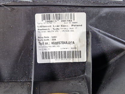 10-18 AUDI A7 4G S-LINE REAR SEAT BOLSTER DRIVER SIDE RIGHT 4G085704A