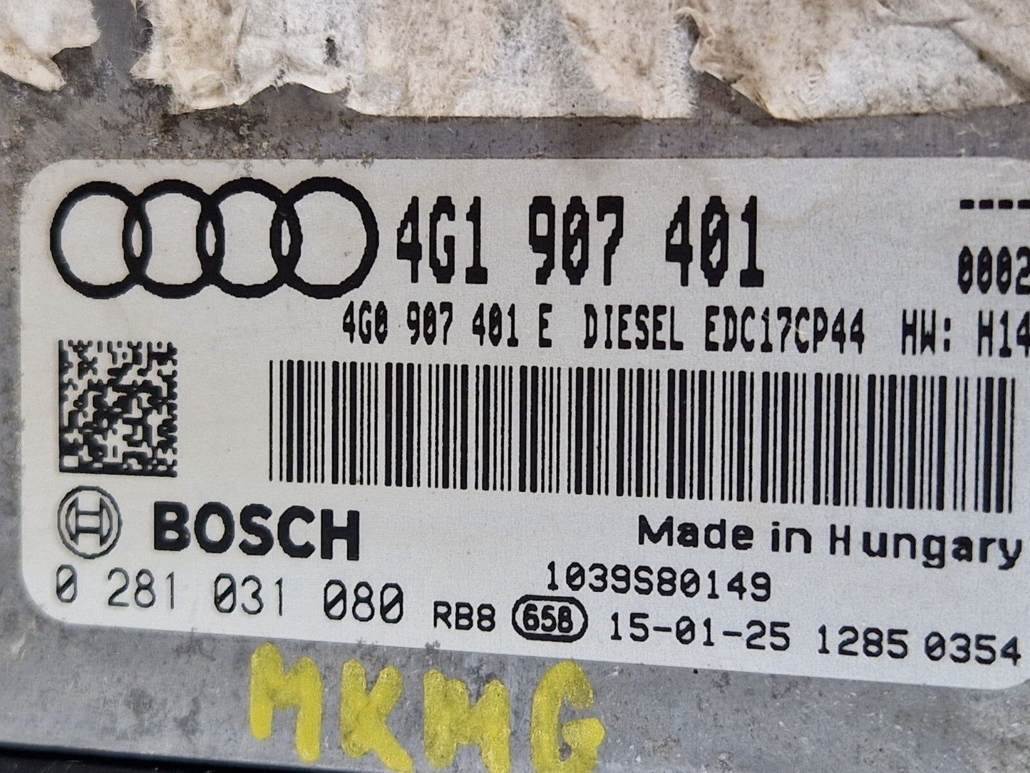 12-18 AUDI A6 C7 GENUINE OEM ENGINE CONTROL UNIT ECU 4G1907401
