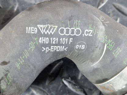 10-17 AUDI A8 4H WATER COOLANT PIPE HOSE 4H0121101H