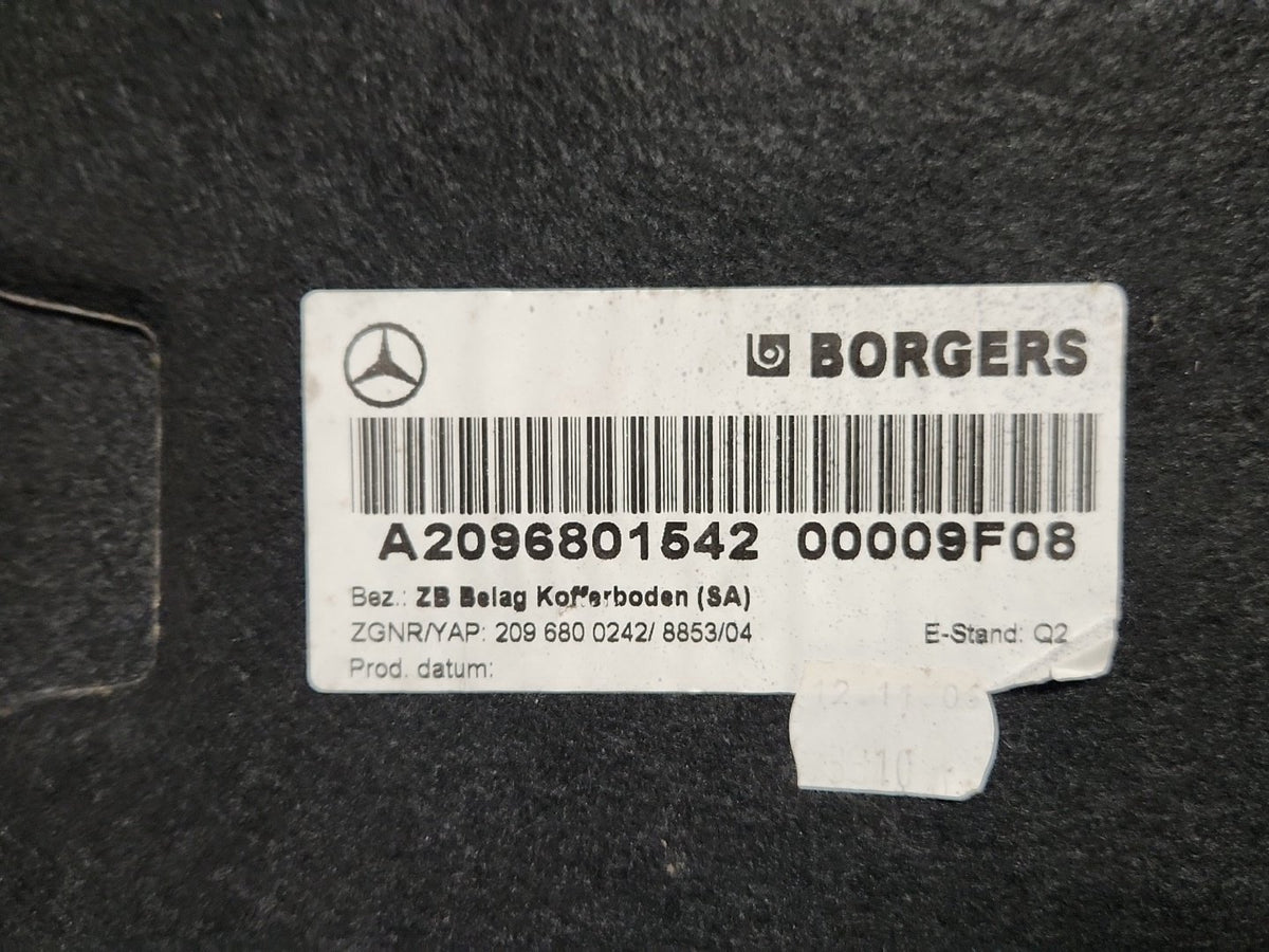 Mercedes-Benz CLK200 CLK-Class C209 Convertible Boot Floor Liner A2096801542