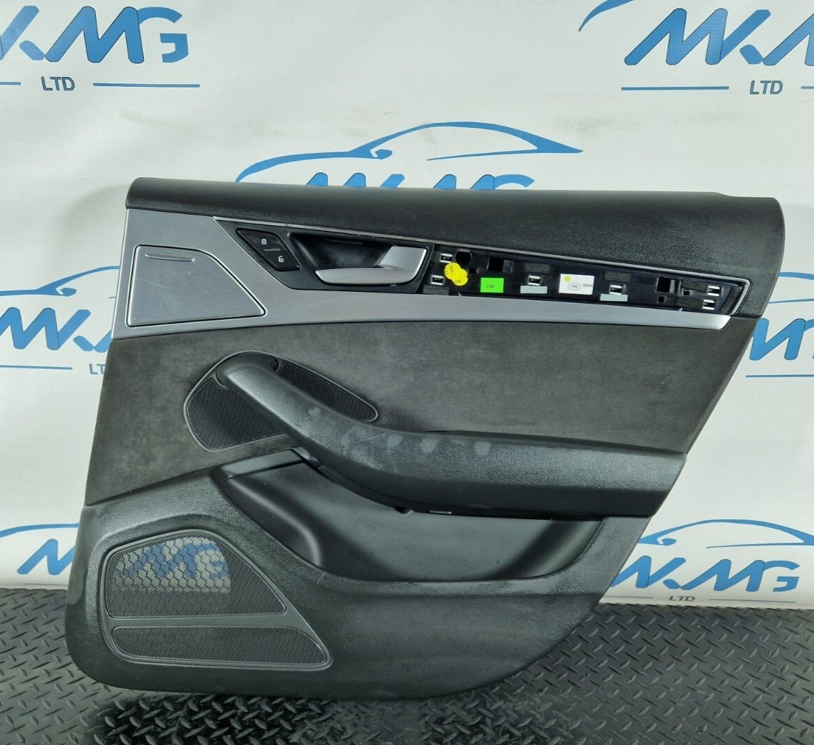 10-17 AUDI A8 4H REAR RIGHT DRIVER SIDE DOOR ALCANTARA CARD PANEL 4H0868068