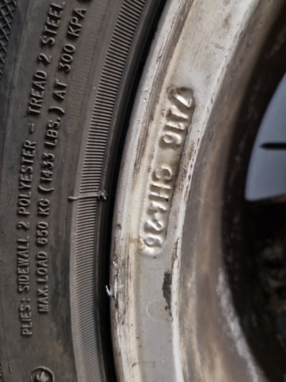 2008 Peugeot Partner MK2 (PH1) (B9) 16" Alloy Wheel with Tyre 215/55/16 ~4mm