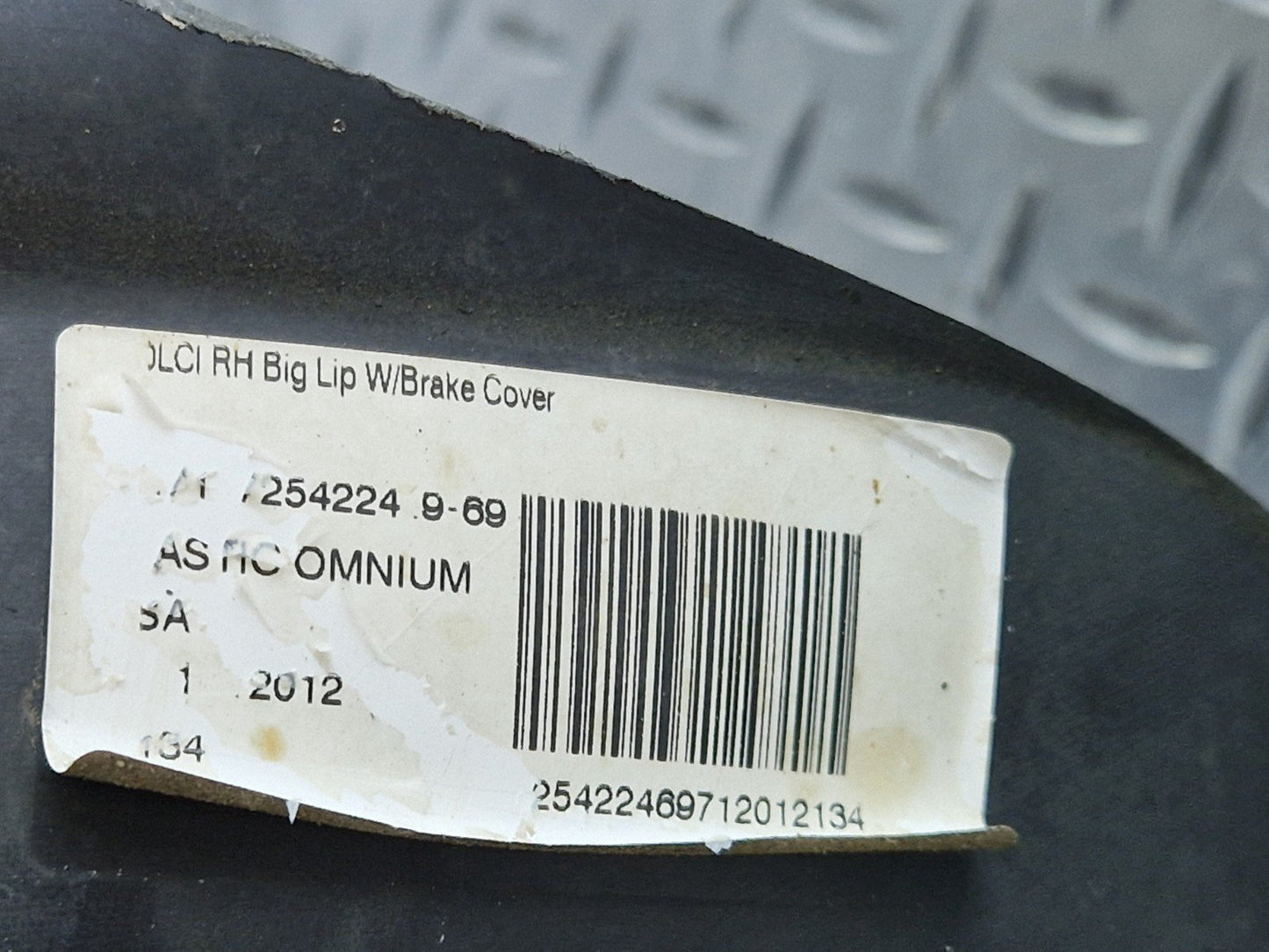 10-13 BMW X5 E70 LCI OFFSIDE FRONT RIGHT WHEEL ARCH LINER 7234832