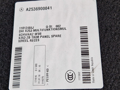 16-22 MERCEDES BENZ X253 GENUINE BOOT MAT FLOOR CARPET A2536900041