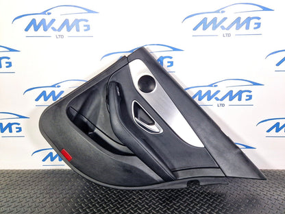 14-21 MERCEDES BENZ C200d W205 REAR DRIVER SIDE DOOR CARD BLACK LEATHER
