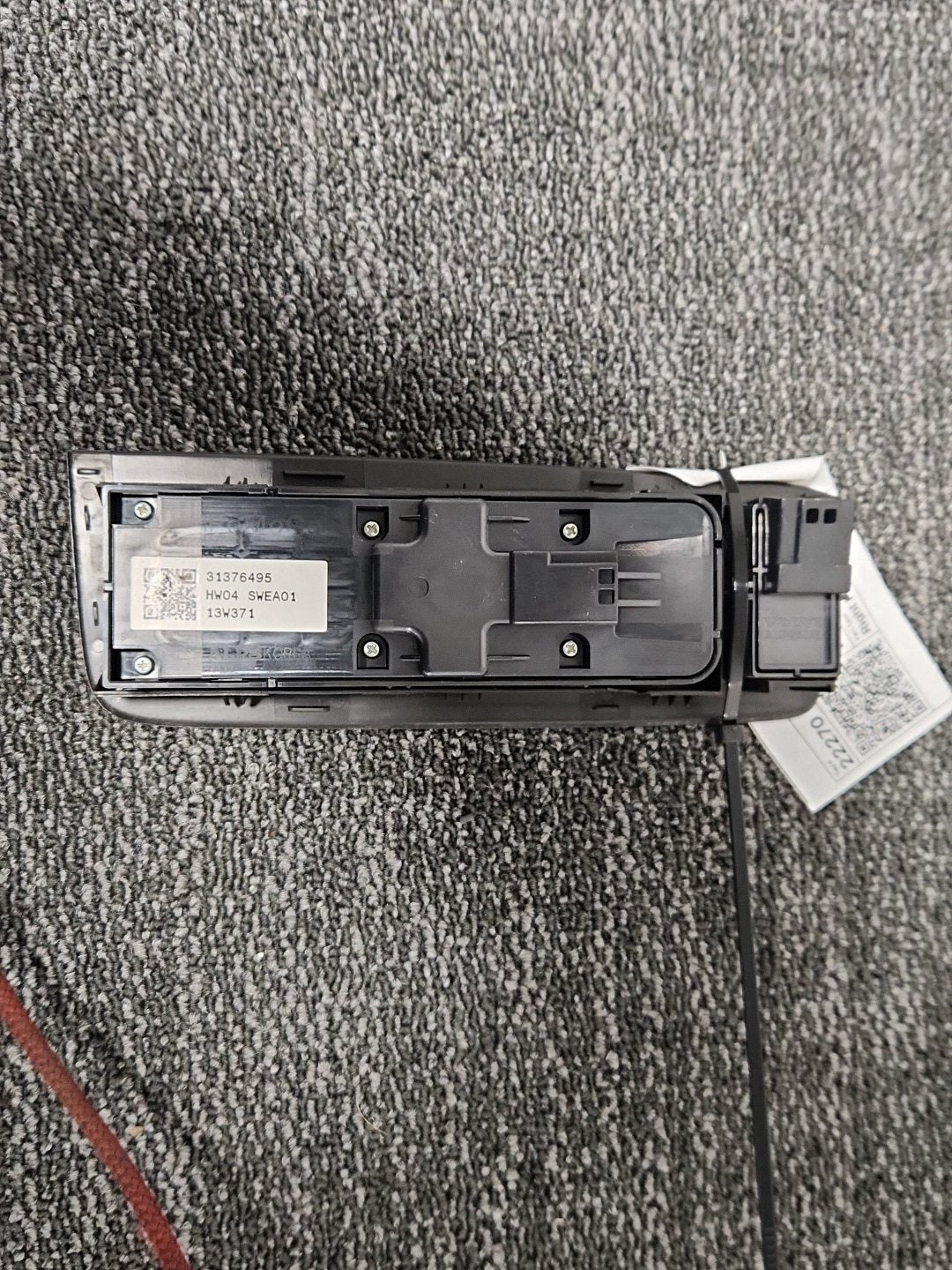 Volvo V40 MK3 (525) Hatchback Front Right O/S Window Control Switch 31376495