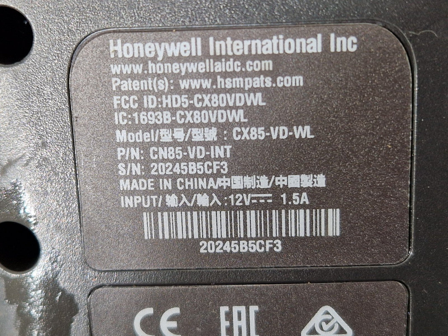 18-ON MERCEDES BENZ SPRINTER W907 honeywellaidc cx85-vd-wl wireless charger