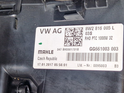 16-23 AUDI A5 F5 SPORTBACK S-LINE GENUINE HEATER MATRIX COMPLETE BOX 8W2816005L