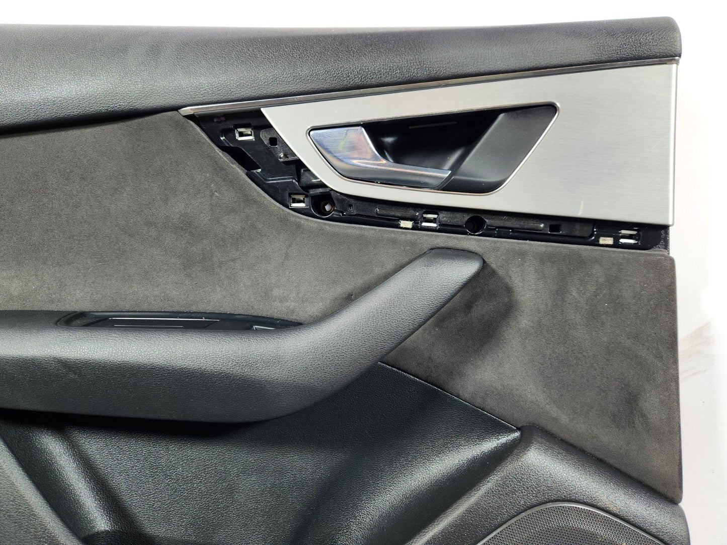16-20 AUDI Q7 4M REAR LEFT INTERIOR DOOR CARD PANEL ALCANTARA TRIM 4M0867305