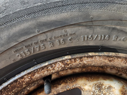 Ford Transit MK6 (V185) Cargo Van Steel Wheel with Tyre 215/75/16 ~6mm