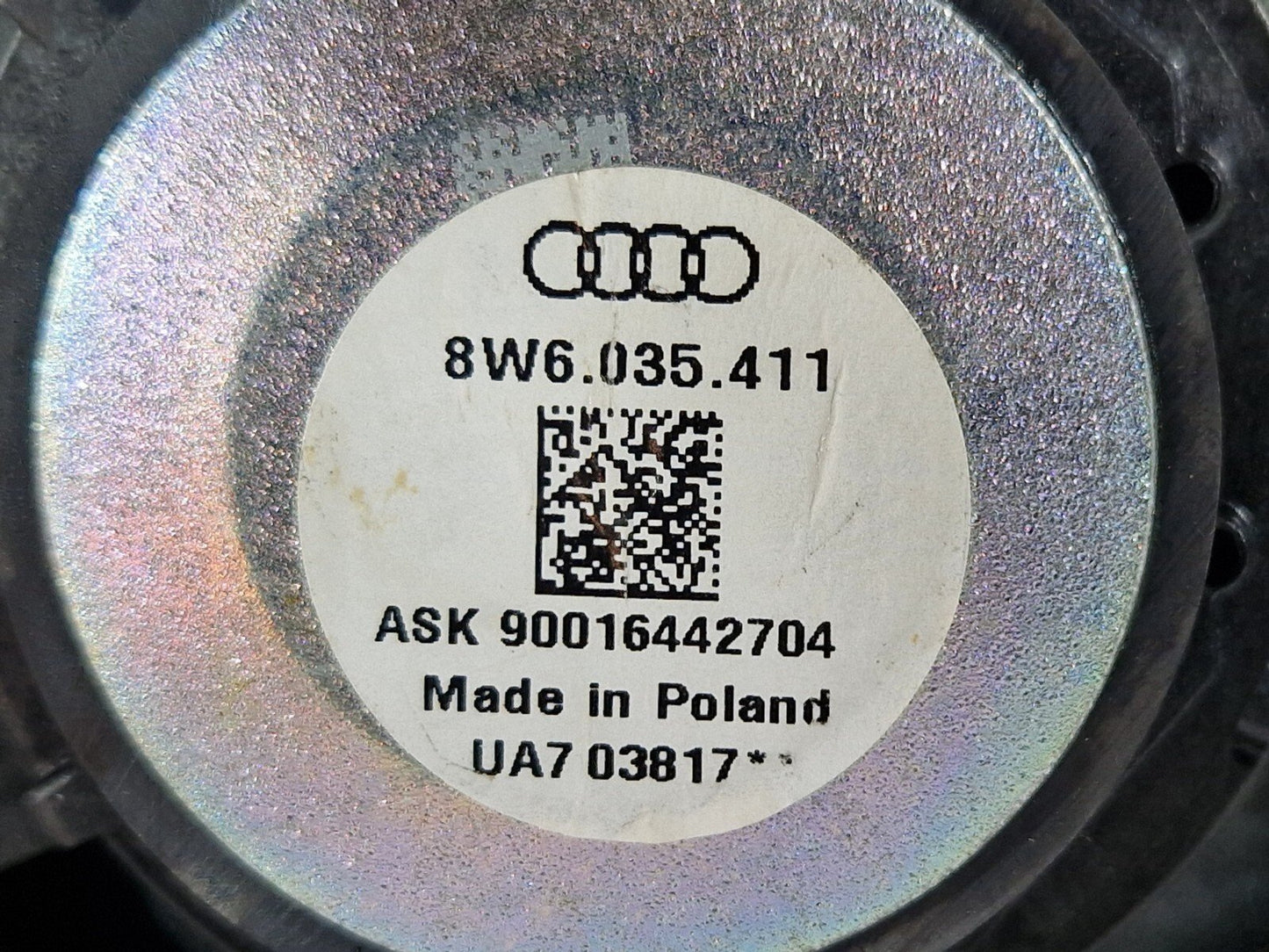 16-23 AUDI S5 COUPE GENUINE REAR SIDE PANEL SOUND SPEAKER 8W6035411