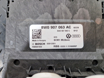 16-19 AUDI A4 B9 COMFORT CONVENIENCE CONTROL MODULE UNIT 8W0907063AC