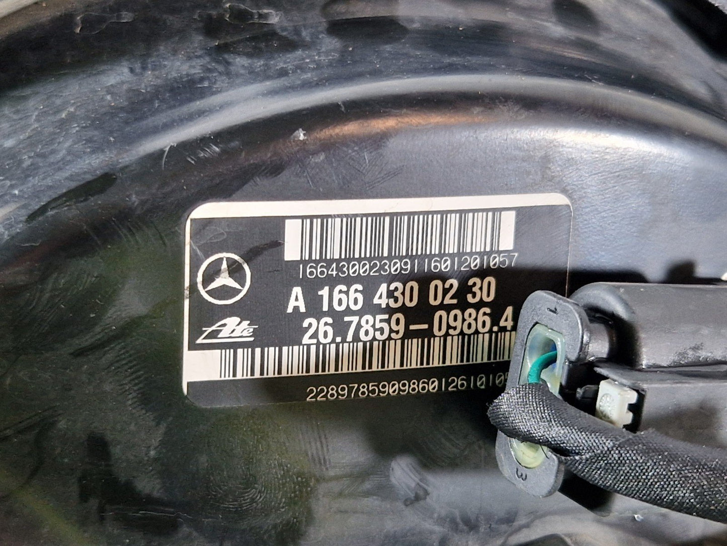 16-19 MERCEDES BENZ GLE W166 BRAKE SERVO BOOSTER A1664300230