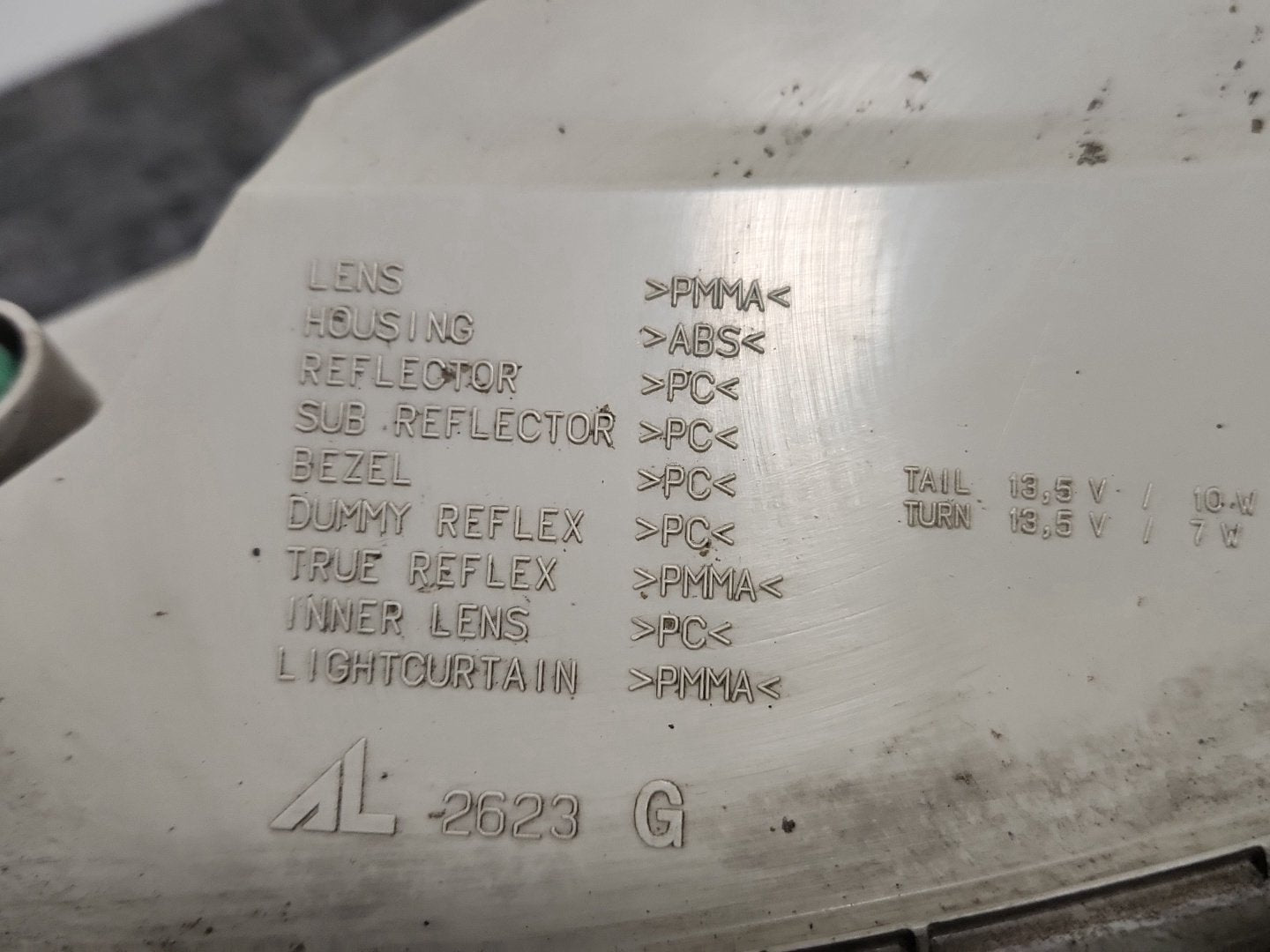2013 Peugeot RCZ MK1 (Ph1) (T75) Genuine Rear Left N/S Passenger Tail Light