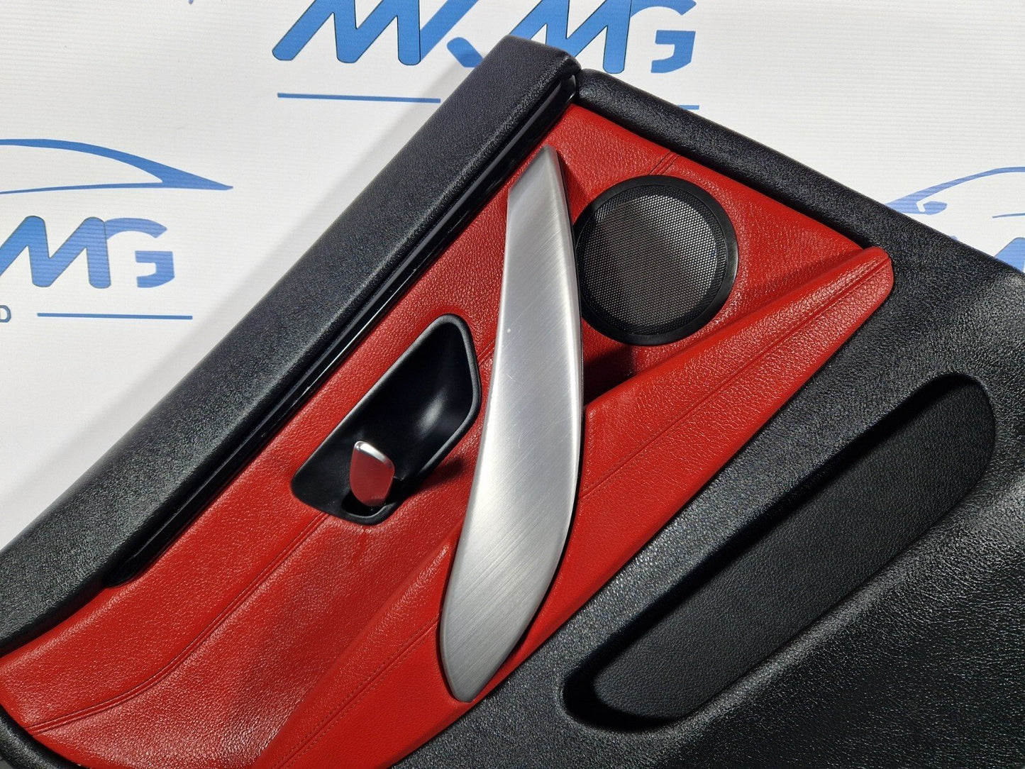 12-18 BMW 4 SERIES F36 LCI M-SPORT REAR LEFT  N/S/R DOOR CARD PANEL RED LEATHER