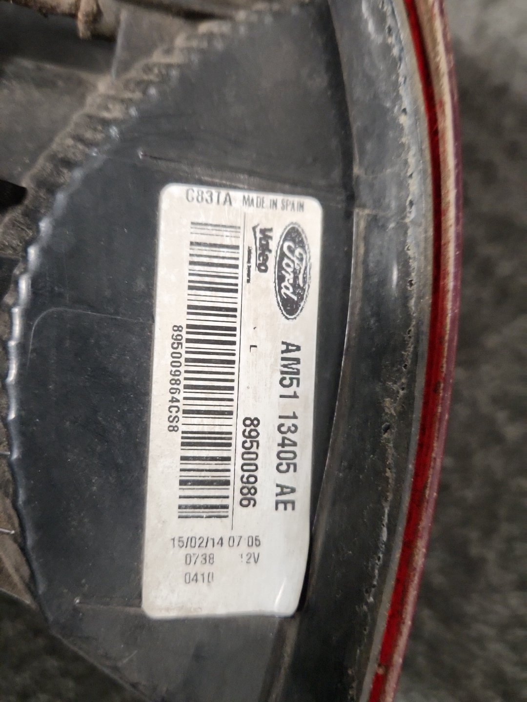 2014 Ford Grand C-Max MK2 (C344) Genuine Rear Left N/S Tail Light AM5113405AE