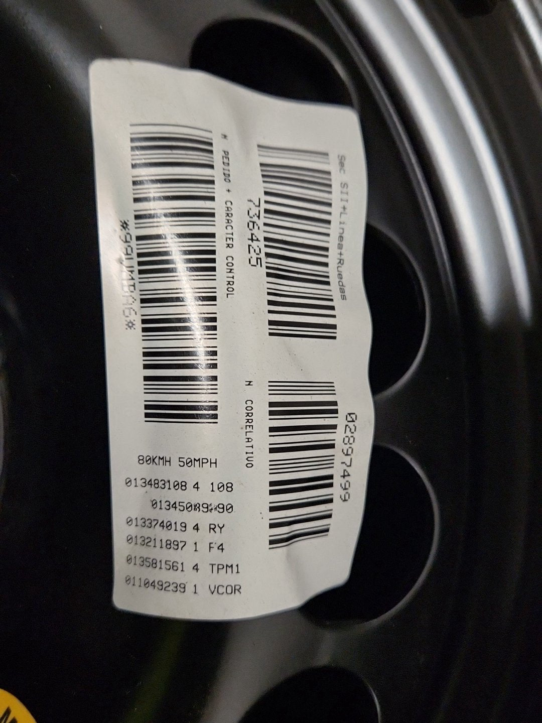 Vauxhall Corsa MK4 (E) (4500) Hatchback 15" Spare Wheel 185/65/15