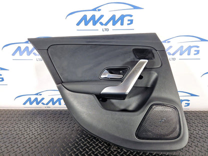 19-ON MERCEDES BENZ CLA C118 REAR LEFT N/S/R DOOR CARD PANEL BLASK LEATHER