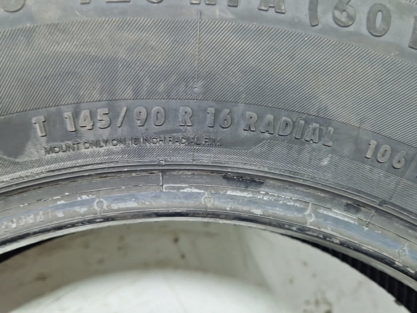 Continental Tyre 145/90/R16 Genuine ~3mm