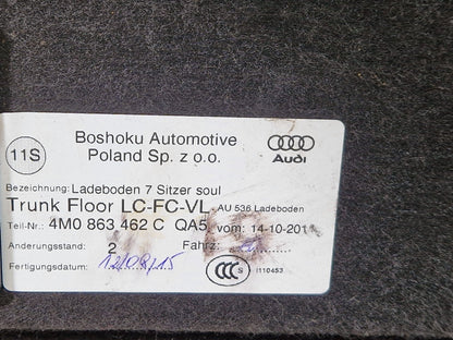 16-20 AUDI Q7 4M S-LINE GENUINE BOOT LINER  TRUNK FLOOR MAT CARPET 4M0863462C