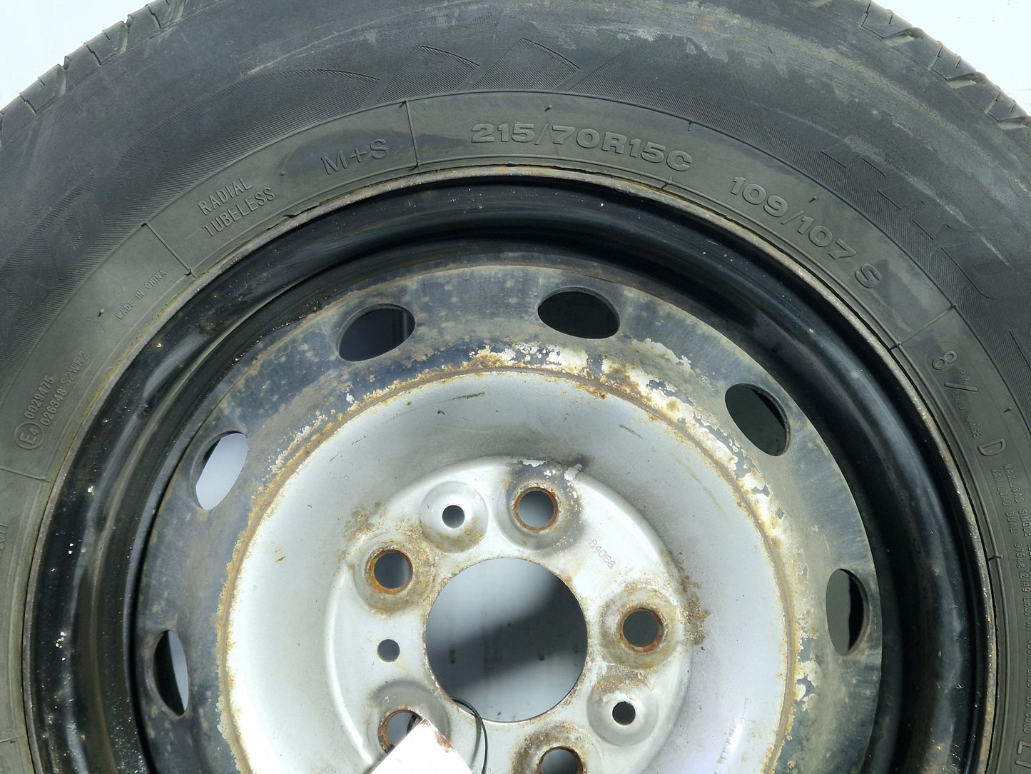 Peugeot Citroen 15" Steel Wheel with Tyre 215/70/15 ~7mm 1374096080