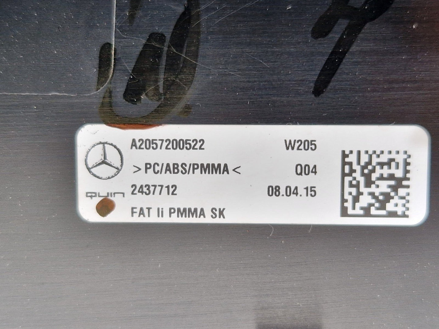 GENUINE MERCEDES BENZ W205 FRONT LEFT DOOR CARD INSERT TRIM A2057200522