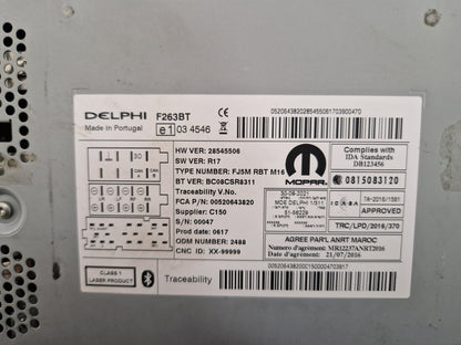 Fiat Doblo MK2 FL (263-1) Genuine Radio Stereo Switch Panel Head Unit 28252891
