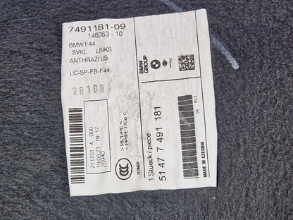 BMW 2 SERIES GRAN COUPE F44 Left Side Rear Interior Boot Panel Cover 7491181