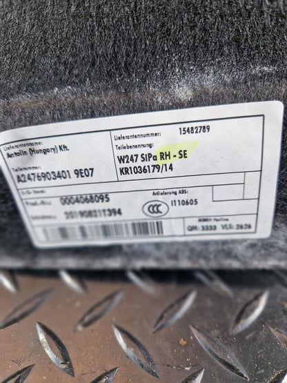 2019 -Mercedes-Benz B-Class W247 Rear Right Boot Load Compartment A2476903401
