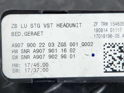 Mercedes-Benz Sprinter W907 Genuine Radio Stereo Switch Head Unit A9079002203