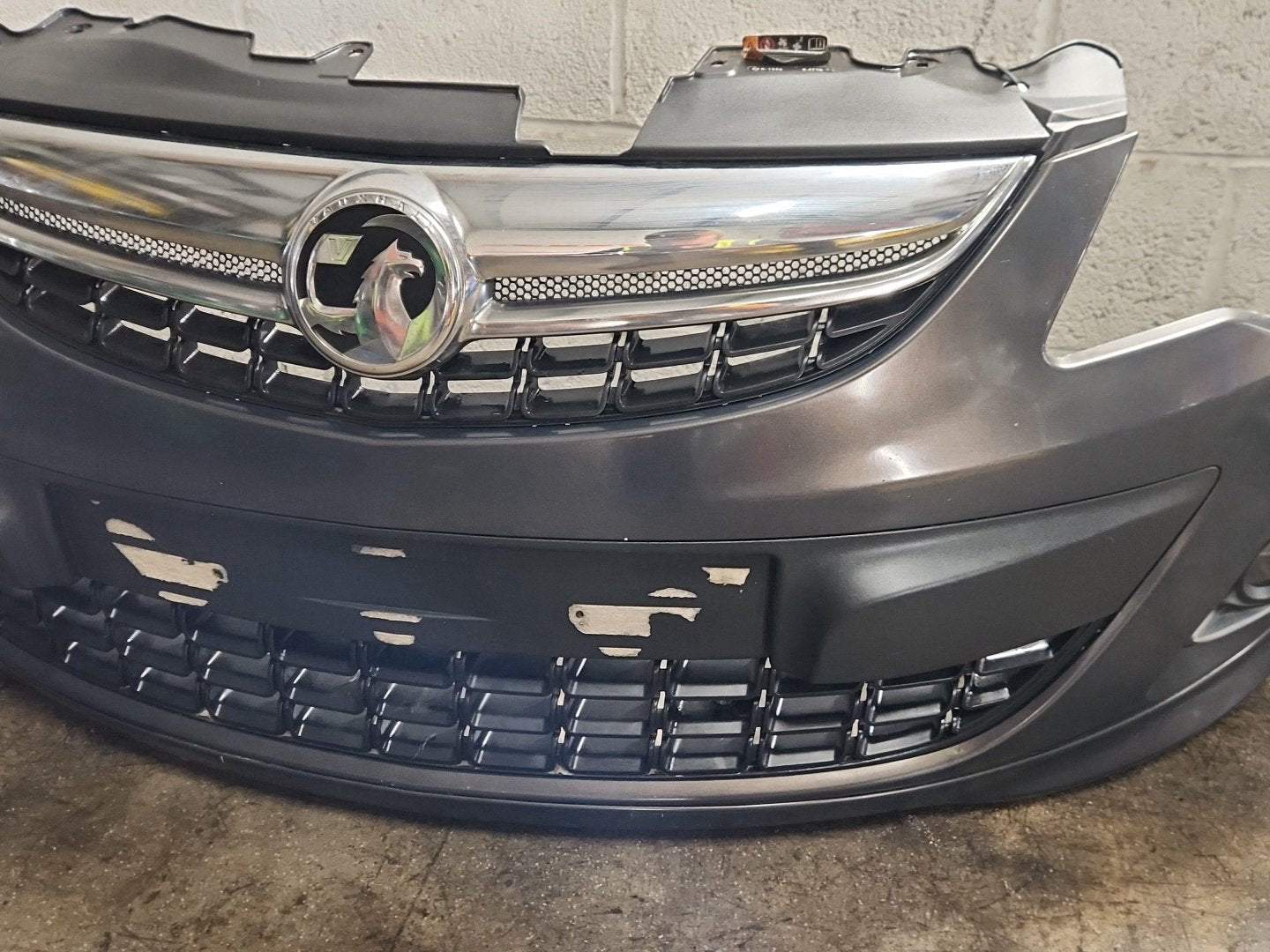 Vauxhall Corsa MK3 (D)(4400) Hatchback Front Bumper in Phantom Grey G43 Damaged