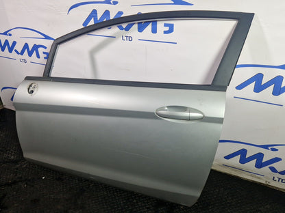 Ford Fiesta MK6 Hatchback Front Left N/S Door in Moondust Silver
