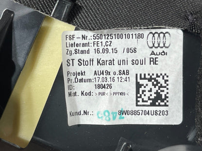 16-19 AUDI A4 B9 ESTATE GENUINE REAR RIGHT DRIVER SIDE CLOTH BOLSTER 8W0885704