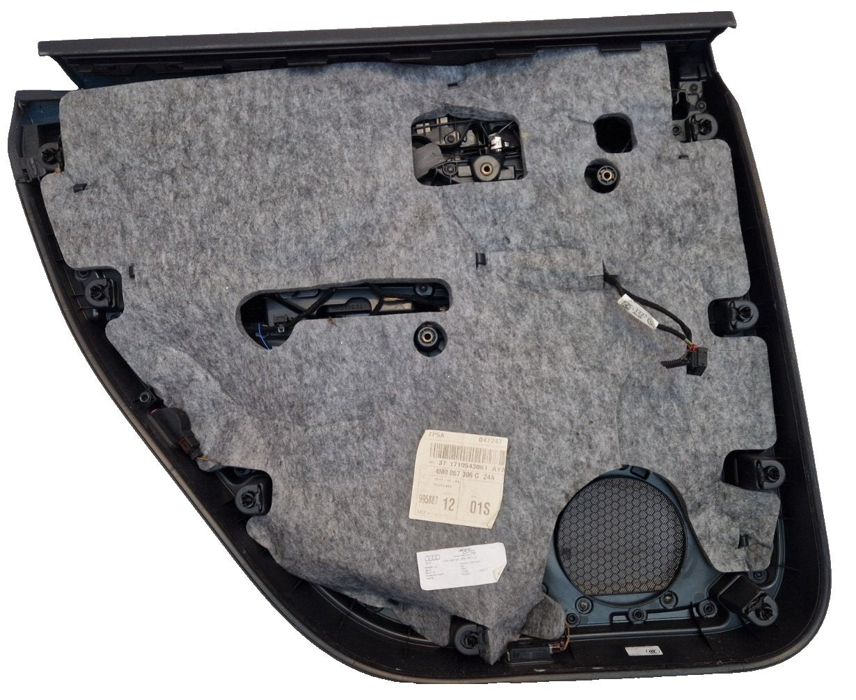 16-20 AUDI Q7 4M REAR RIGHT DOOR CARD PANEL TRIM ALCANTAR COVER 4M0867306