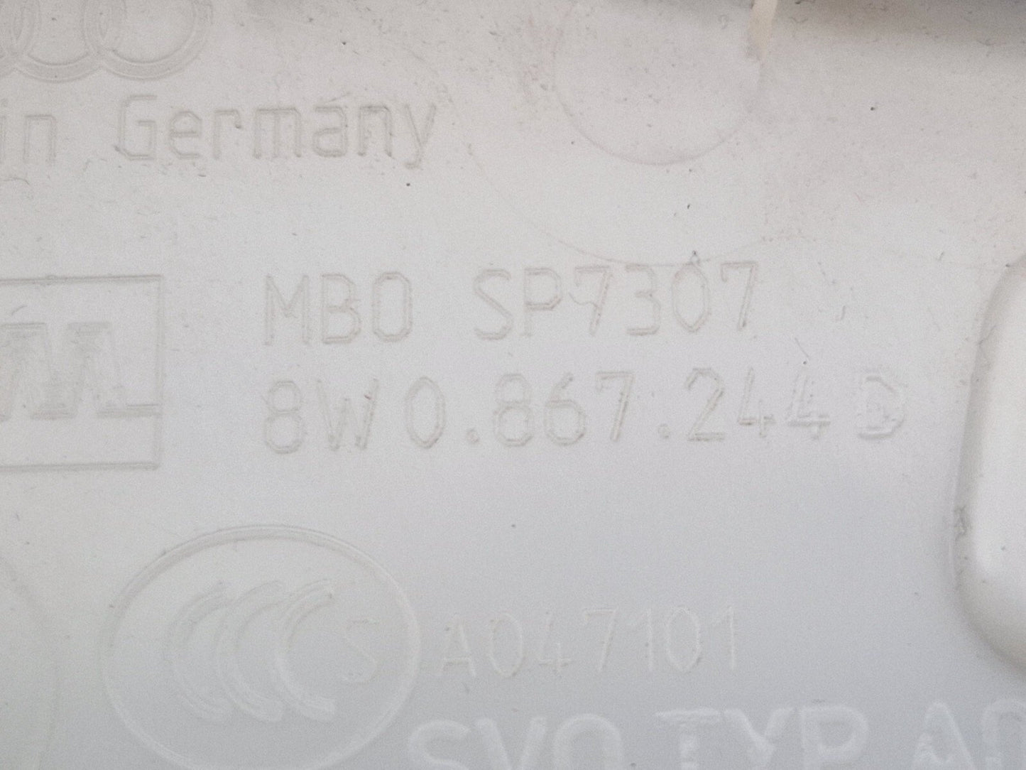 16-19 AUDI A4 B9 AVANT ULTRA SE RIGHT DRIVER SIDE B-PILLAR TRIM COVER 8W0867244D