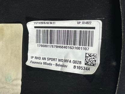 12-18 MERCEDES BENZ W176 DASHBOARD WITH PASSENGER SIDE AIR BAG 17668017879