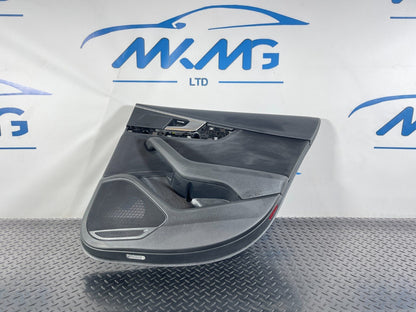 16-19 AUDI A4 B9 GENUINE SALOON REAR RIGHT DRIVER SIDE BLACK LEATHER DOOR CARD