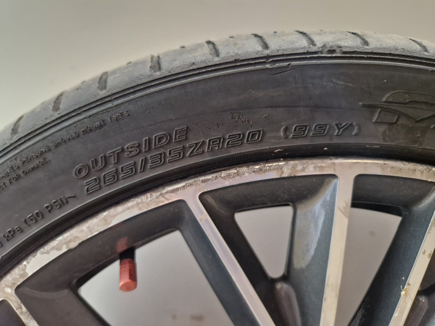 Audi A7 4G 20" Alloy Wheel with Tyre 265/35/20 ~5mm 4G8601025AE