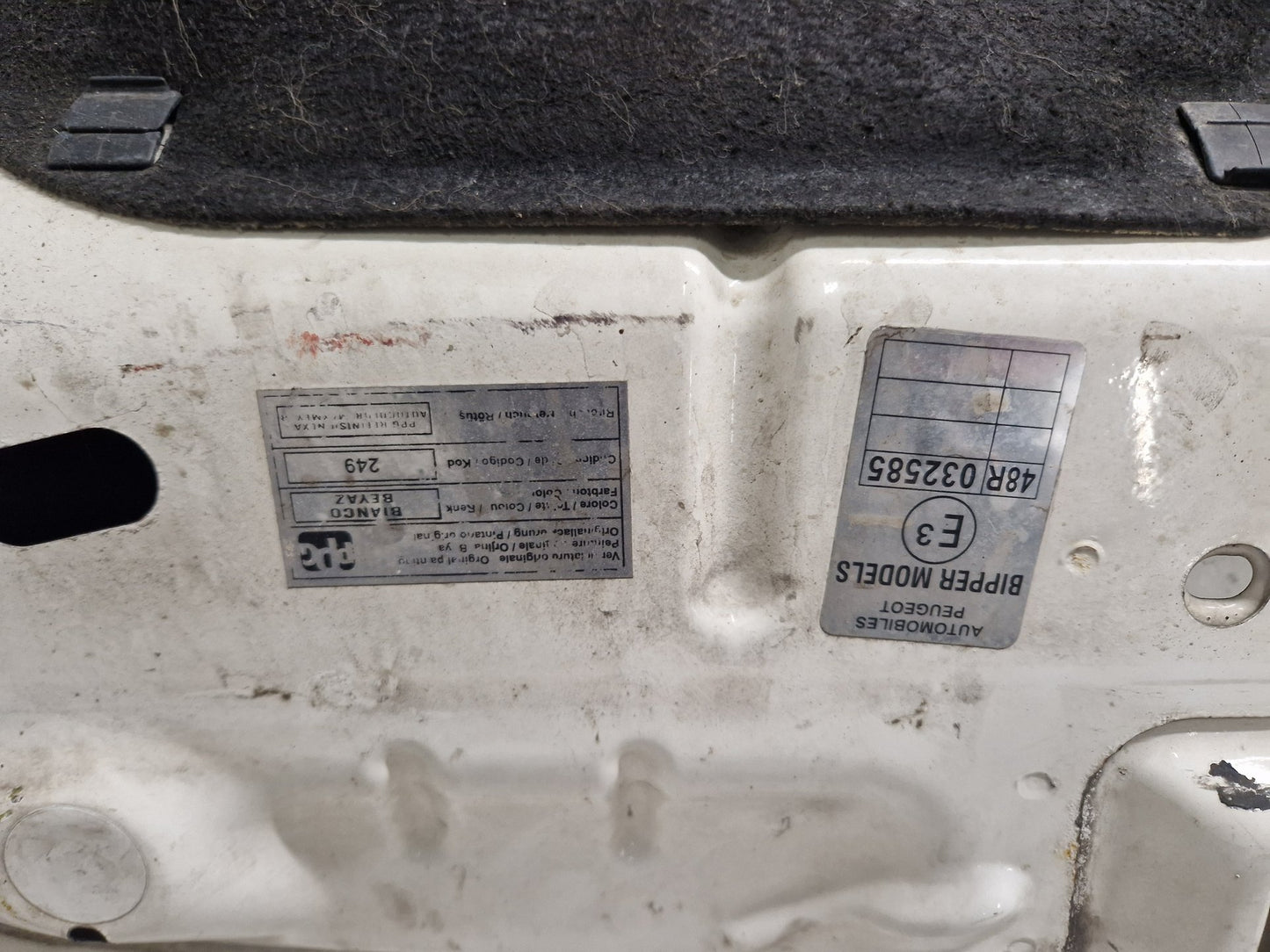 Peugeot Bipper MK1 (Ph1) (A9) Cargo Van Genuine Front Bonnet Hood Panel