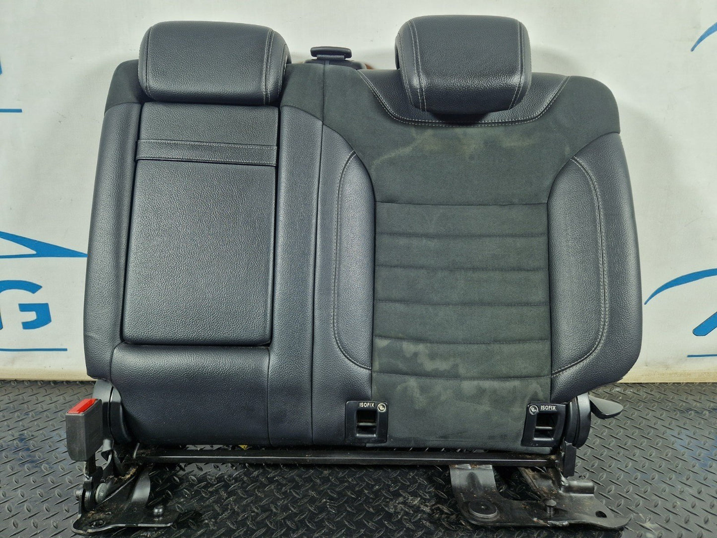 11-19 MERCEDES BENZ ML W166 REAR SEAT BACKREST LEFT SIDE HALF LEATHER IN BLACK