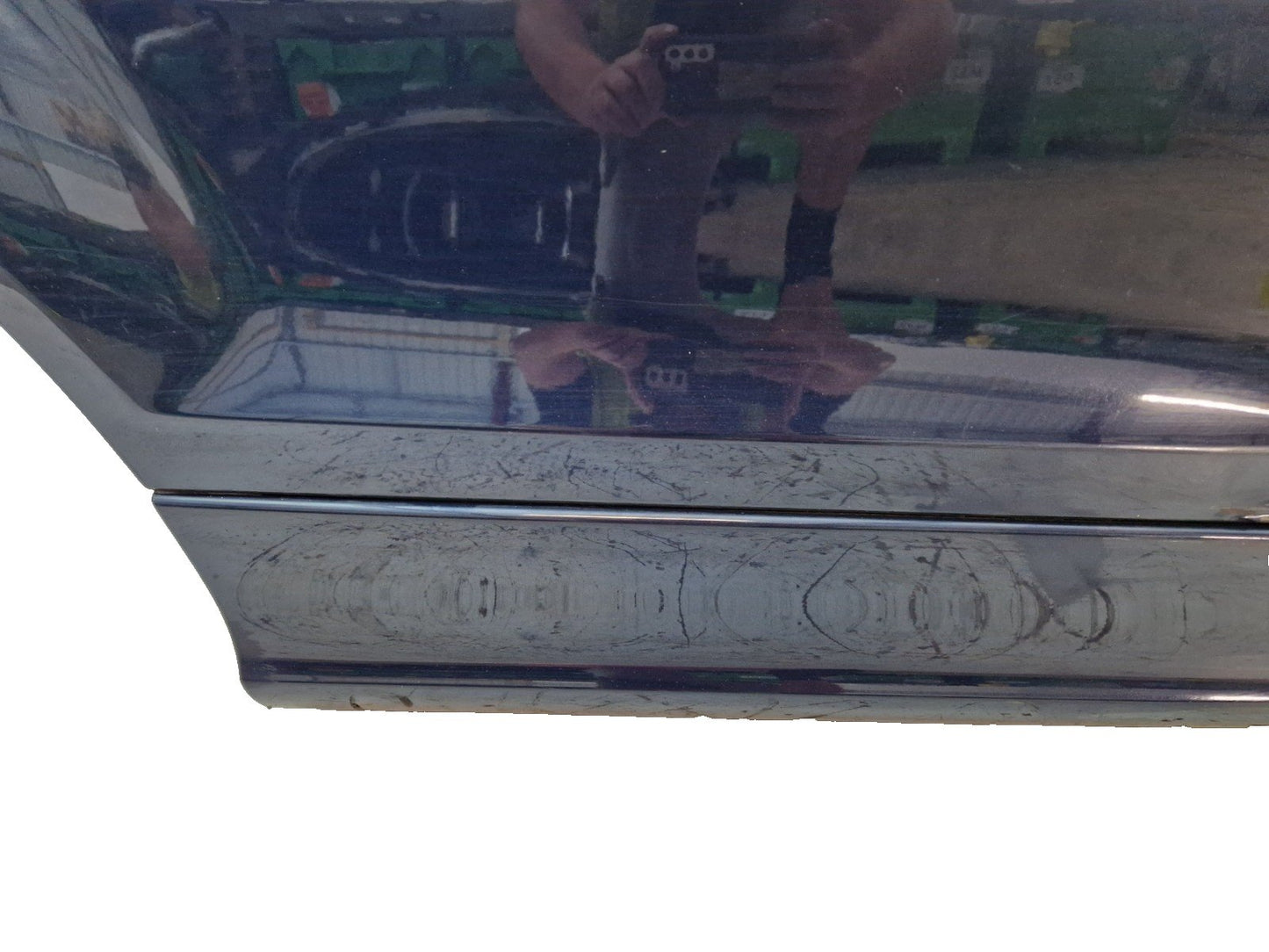 10-15 AUDI Q7 4L GENUINE REAR RIGHT DRIVER O/S/R COMPLETE DOOR IN BLUE (DAMAGED)