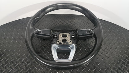 16-19 AUDI A4 B9 S-LINE MULTIFUNCTION BLACK LEATHER STEERING WHEEL 8W0419091