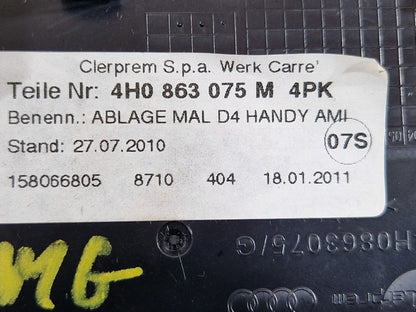 Audi A8 4H Centre Console Storage Tray Compartment 4H0863075M 4H0863075