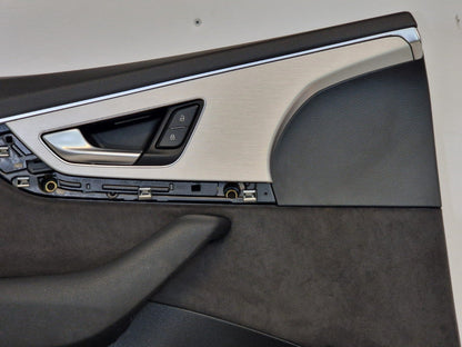 16-20 AUDI Q7 4M OEM FRONT LEFT ALCANTARA DOOR CARD PANEL COVER 4M2867105
