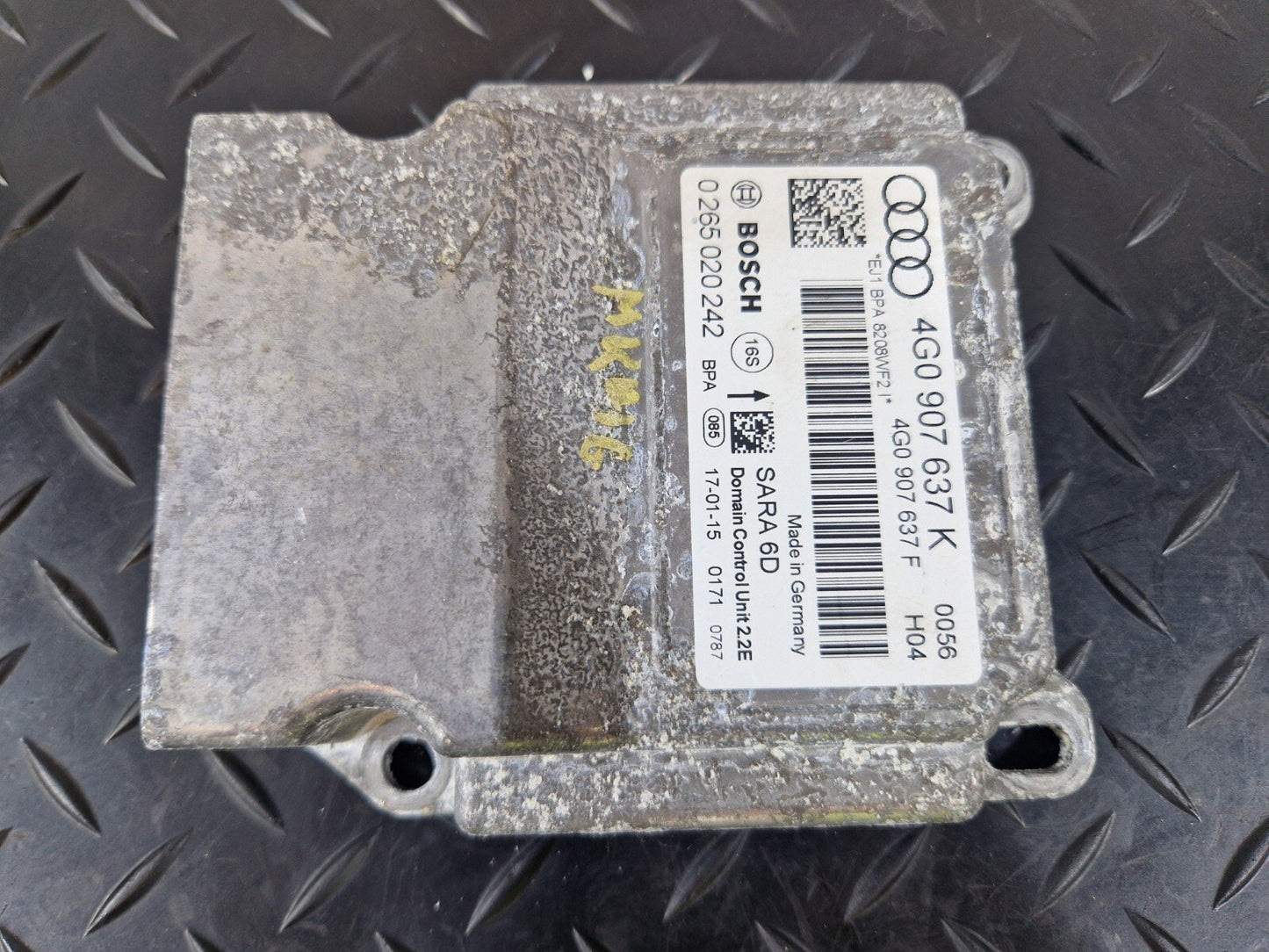 12-18 AUDI A6 C7 ACCELERATION YAW RATE SENSOR DOMAIN CONTROL UNIT 4G0907637K