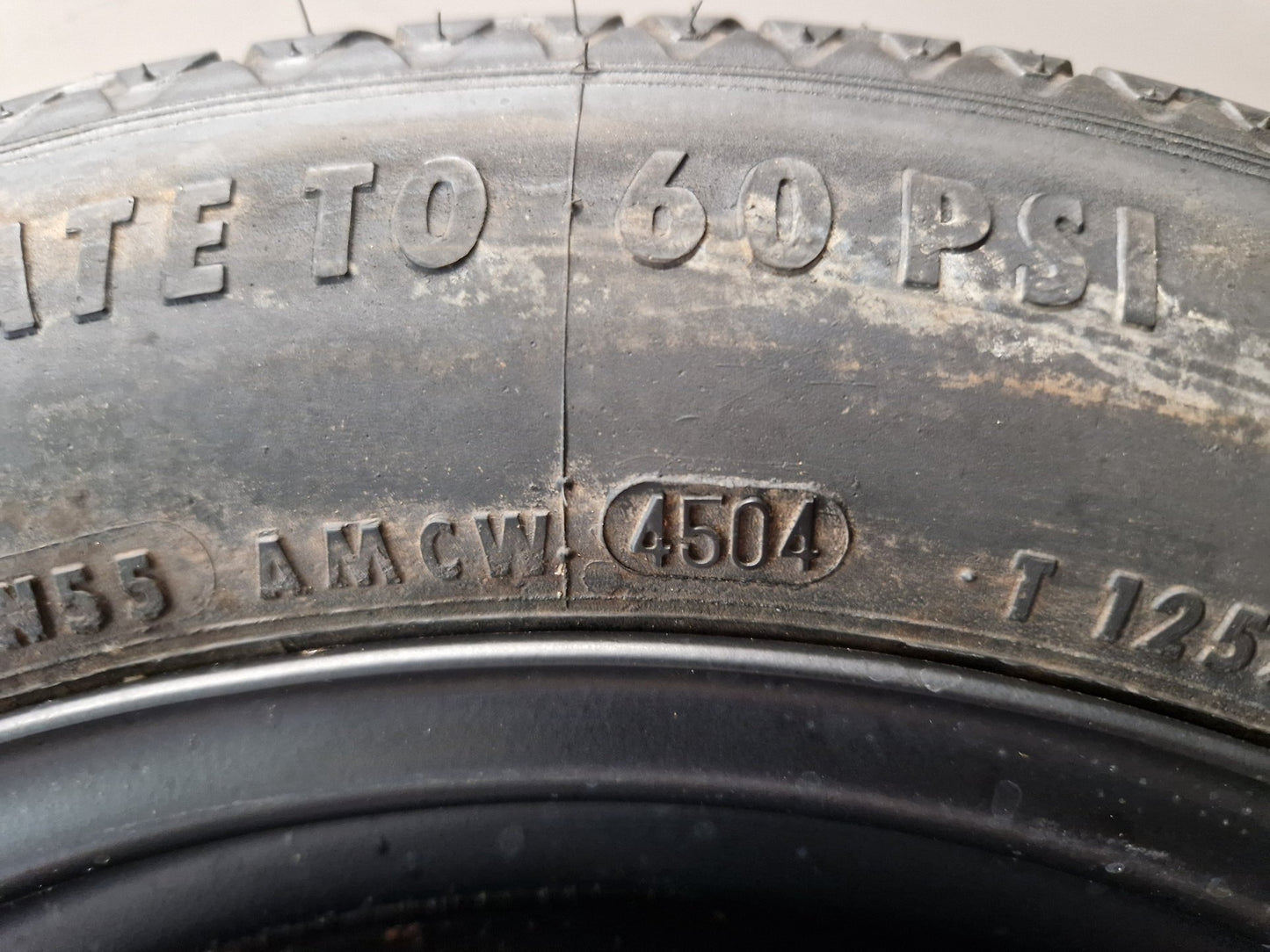Ford Fiesta MK7 Hatchback 15" Spare Wheel with Tyre 125/80/15 ~4mm