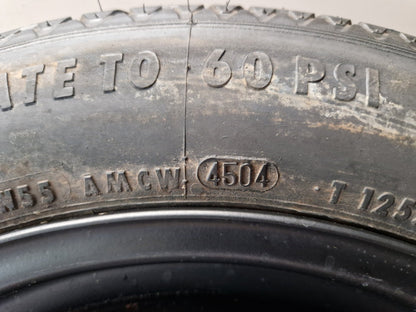 Ford Fiesta MK7 Hatchback 15" Spare Wheel with Tyre 125/80/15 ~4mm