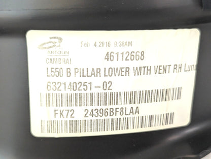 14-19 LAND ROVER L550 DISCOVERY SPORT DRIVER SIDE B PILLAR PANEL FK72018B04A