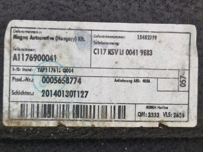 MERCEDES CLA SALOON C117 REAR LEFT PASSENGER SIDE TRUNK TRIM COVER A1176900041